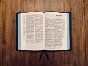 close up of bible