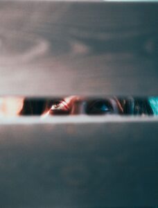 eyes of a woman looking up